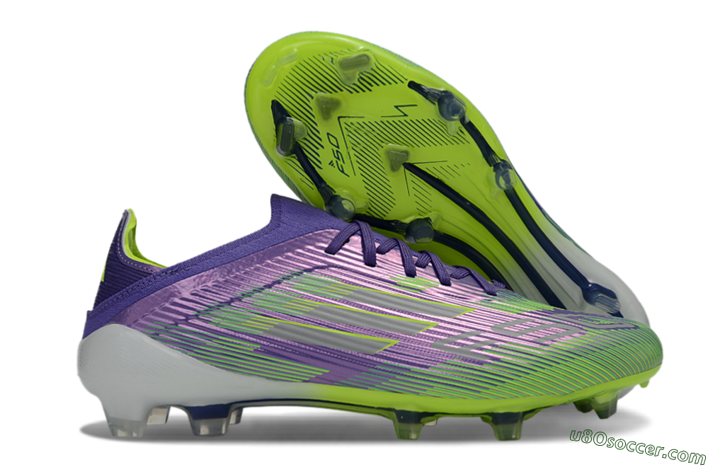 Adidas F50 Elite FG Firm Ground Soccer Cleats - Purple/Lime Green/Electric Purple 1
