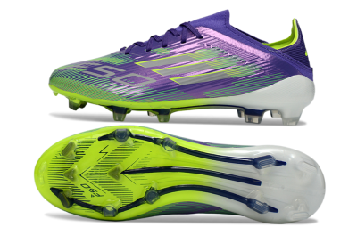 Adidas F50 Elite FG Firm Ground Soccer Cleats - Purple/Lime Green/Electric Purple