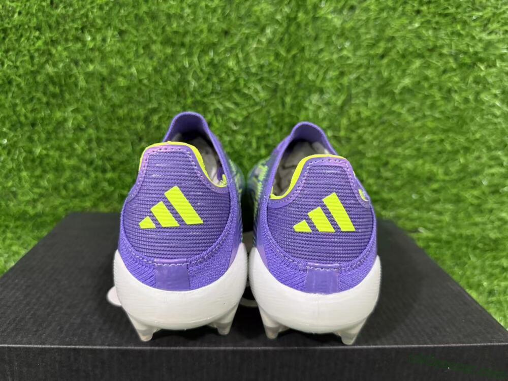 Adidas F50 Elite FG Firm Ground Soccer Cleats - Purple/Lime Green/Electric Purple