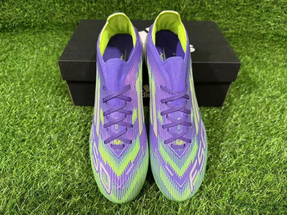 Adidas F50 Elite FG Firm Ground Soccer Cleats - Purple/Lime Green/Electric Purple