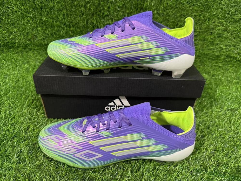 Adidas F50 Elite FG Firm Ground Soccer Cleats - Purple/Lime Green/Electric Purple