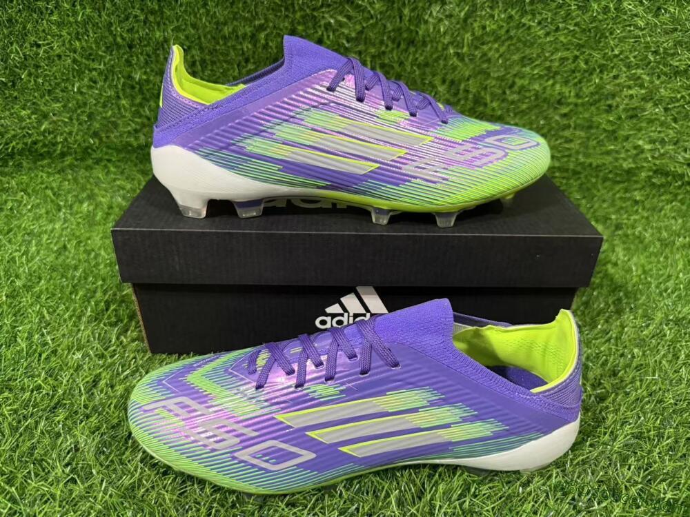 Adidas F50 Elite FG Firm Ground Soccer Cleats - Purple/Lime Green/Electric Purple