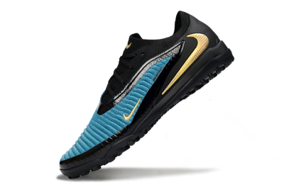 Nike Phantom 6 Low Elite TF Artificial Turf Soccer Shoes - Teal/Midnight Black/Metallic Gold