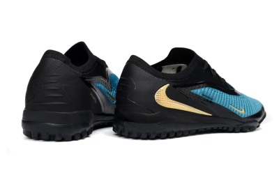 Nike Phantom 6 Low Elite TF Artificial Turf Soccer Shoes - Teal/Midnight Black/Metallic Gold
