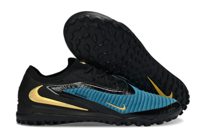Nike Phantom 6 Low Elite TF Artificial Turf Soccer Shoes - Teal/Midnight Black/Metallic Gold