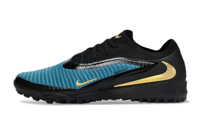Nike Phantom 6 Low Elite TF Artificial Turf Soccer Shoes - Teal/Midnight Black/Metallic Gold