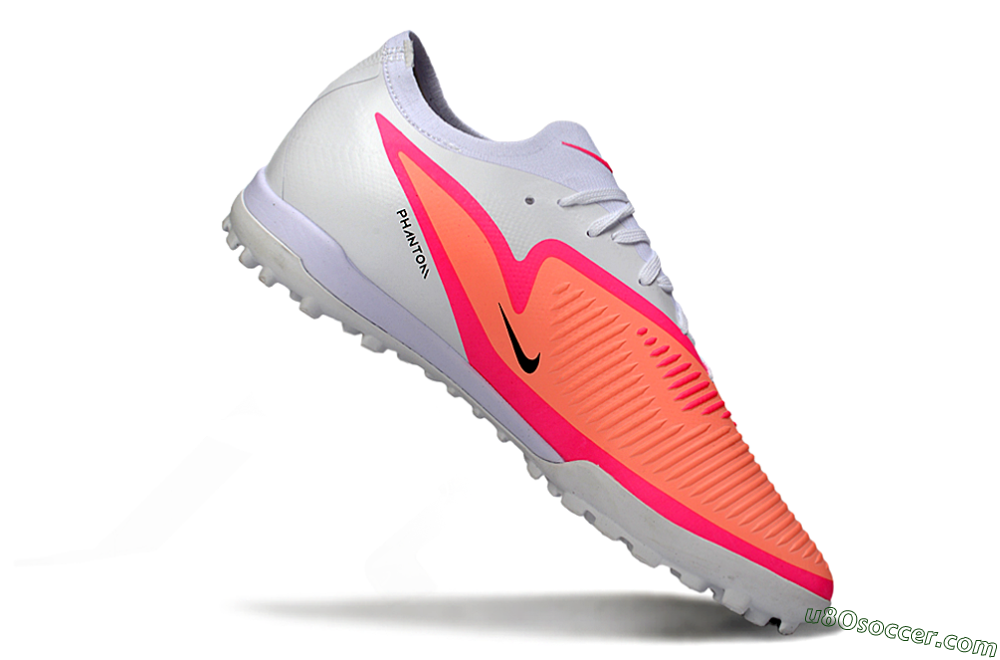 Nike Phantom 6 Low Elite TF Artificial Turf Soccer Shoes - Pink/Vibrant Neon/Soft White 4
