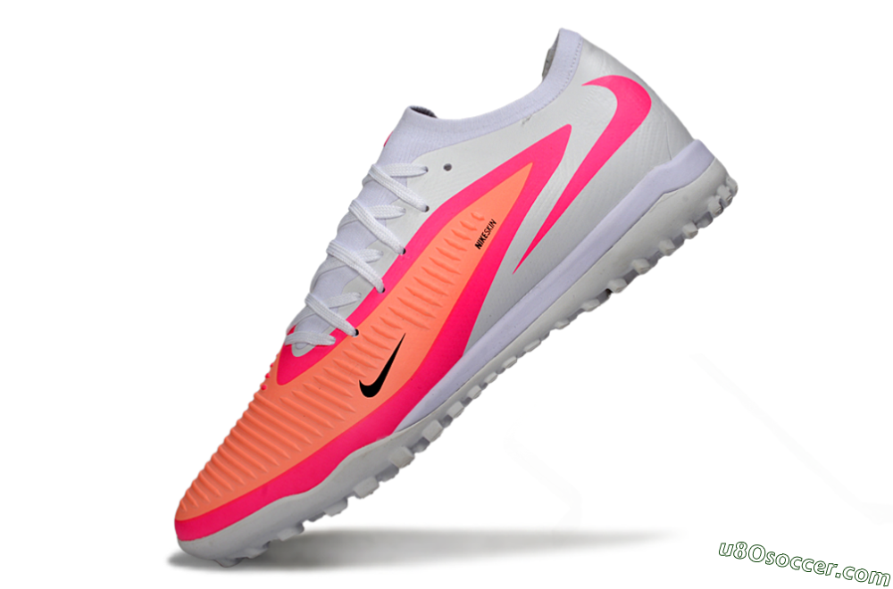Nike Phantom 6 Low Elite TF Artificial Turf Soccer Shoes - Pink/Vibrant Neon/Soft White 5