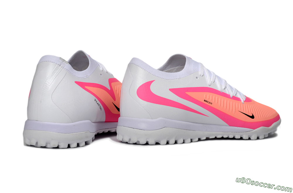 Nike Phantom 6 Low Elite TF Artificial Turf Soccer Shoes - Pink/Vibrant Neon/Soft White 6