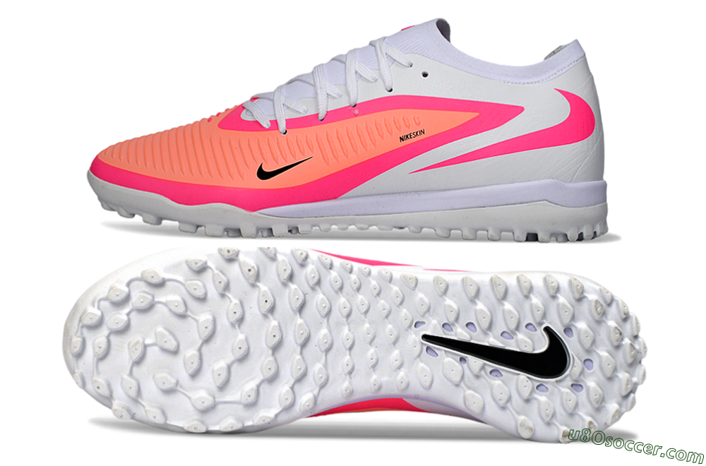 Nike Phantom 6 Low Elite TF Artificial Turf Soccer Shoes - Pink/Vibrant Neon/Soft White 0