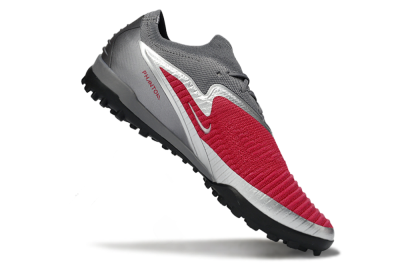 Nike Phantom 6 Low Elite TF Artificial Turf Soccer Shoes - Red/Crimson Blaze/Grey Storm