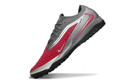 Nike Phantom 6 Low Elite TF Artificial Turf Soccer Shoes - Red/Crimson Blaze/Grey Storm