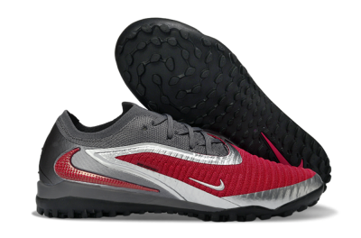 Nike Phantom 6 Low Elite TF Artificial Turf Soccer Shoes - Red/Crimson Blaze/Grey Storm
