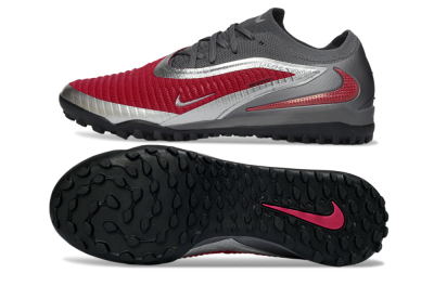 Nike Phantom 6 Low Elite TF Artificial Turf Soccer Shoes - Red/Crimson Blaze/Grey Storm