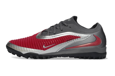 Nike Phantom 6 Low Elite TF Artificial Turf Soccer Shoes - Red/Crimson Blaze/Grey Storm