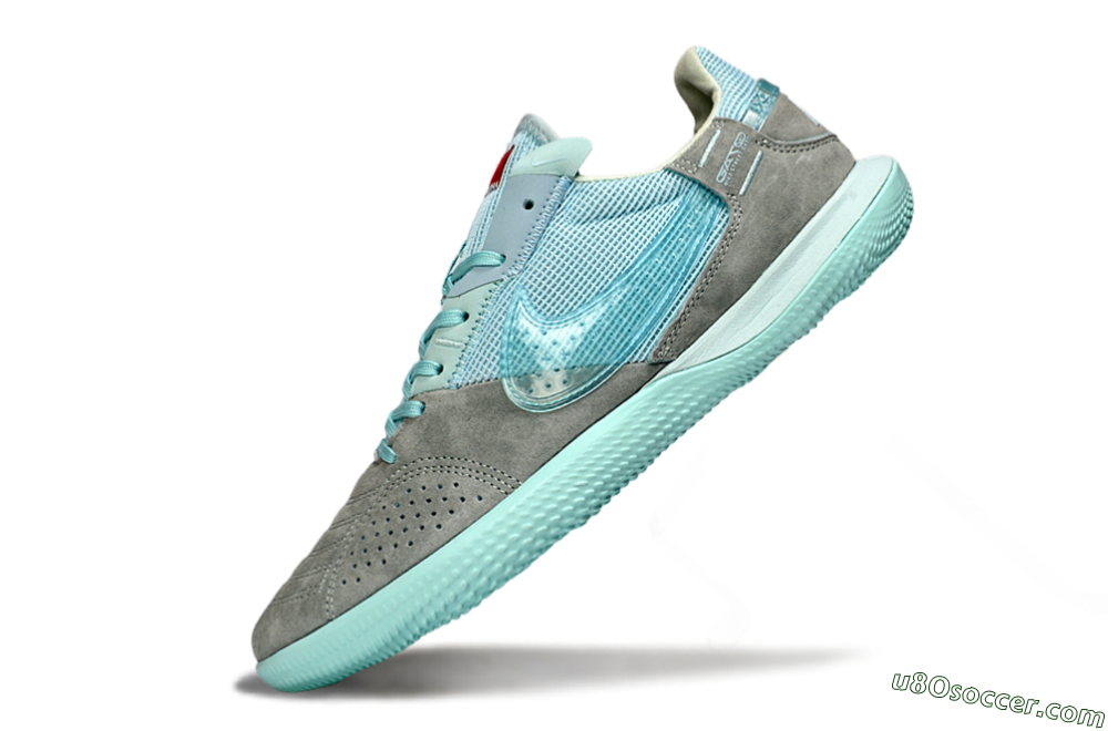 Nike Street Gato IC Indoor & Futsal Soccer Shoes - Aqua/Sky Blue/Stone Gray 5