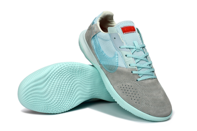 Nike Street Gato IC Indoor & Futsal Soccer Shoes - Aqua/Sky Blue/Stone Gray