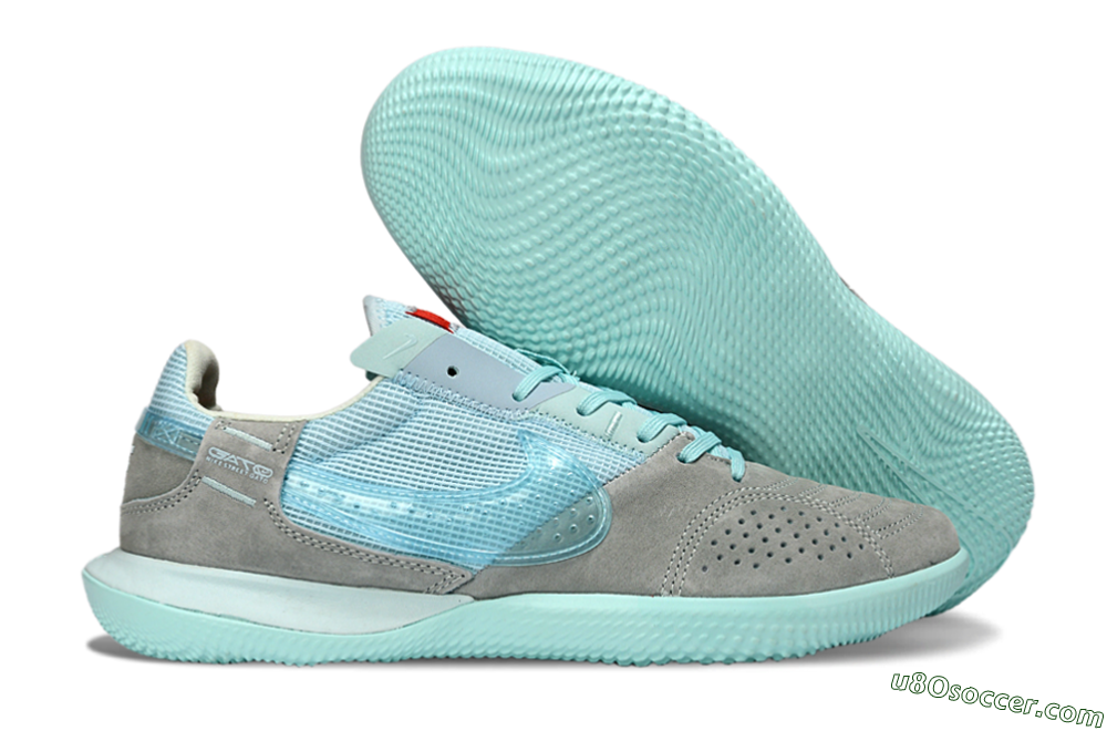 Nike Street Gato IC Indoor & Futsal Soccer Shoes - Aqua/Sky Blue/Stone Gray 1