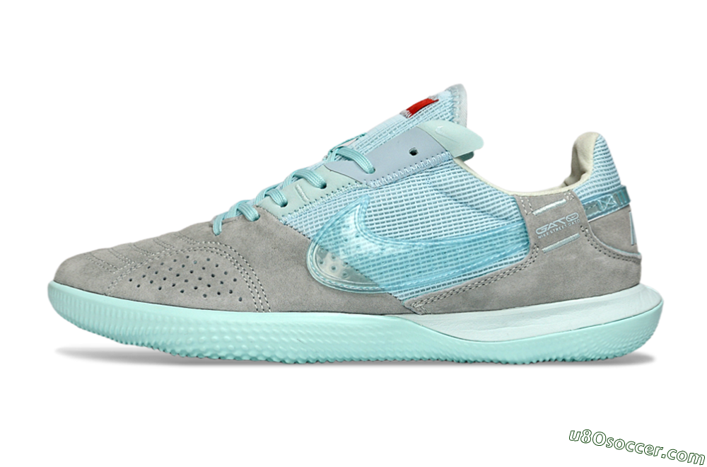 Nike Street Gato IC Indoor & Futsal Soccer Shoes - Aqua/Sky Blue/Stone Gray 2