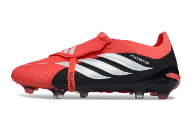 Adidas Predator 26 Elite Fold-Over Tongue FG Firm Ground Soccer Cleats - Red/Fiery Red/Graphite Black