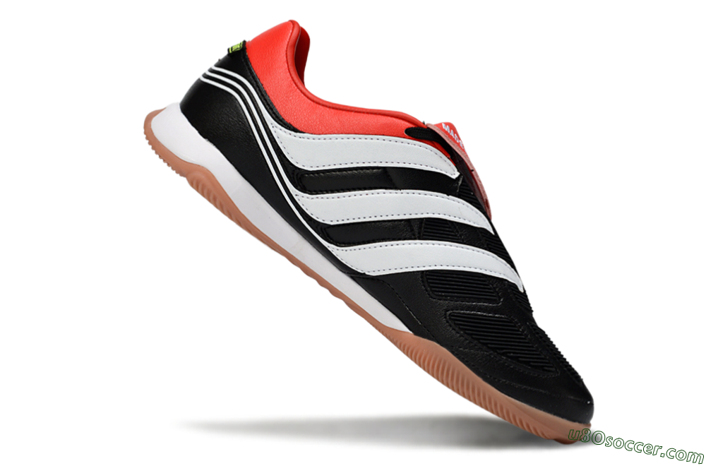 Adidas Predator Precision Elite Fold-Over Tongue IC Indoor & Futsal Soccer Shoes - Black/Crimson Red/White 4