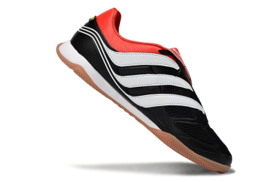 Adidas Predator Precision Elite Fold-Over Tongue IC Indoor & Futsal Soccer Shoes - Black/Crimson Red/White