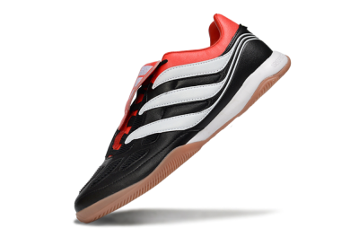 Adidas Predator Precision Elite Fold-Over Tongue IC Indoor & Futsal Soccer Shoes - Black/Crimson Red/White