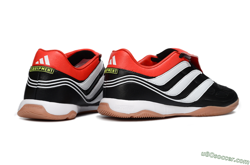 Adidas Predator Precision Elite Fold-Over Tongue IC Indoor & Futsal Soccer Shoes - Black/Crimson Red/White 6