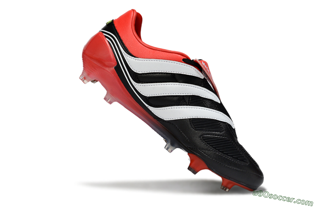 Adidas Predator Precision Elite Fold-Over Tongue FG Firm Ground Soccer Cleats - Black/Red Blaze/White Phantom 3