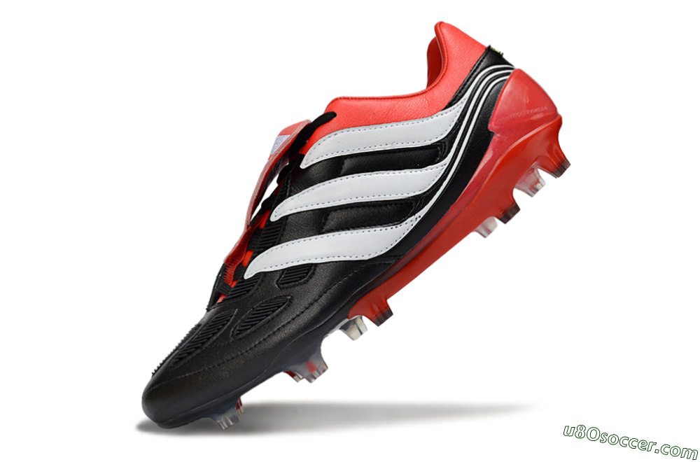 Adidas Predator Precision Elite Fold-Over Tongue FG Firm Ground Soccer Cleats - Black/Red Blaze/White Phantom 4