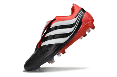 Adidas Predator Precision Elite Fold-Over Tongue FG Firm Ground Soccer Cleats - Black/Red Blaze/White Phantom