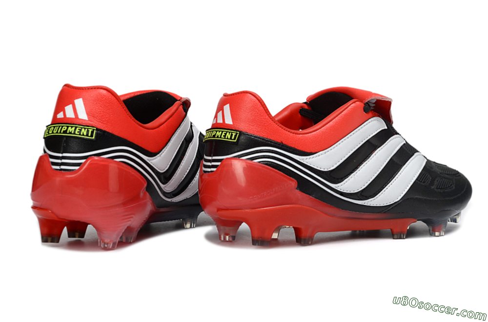 Adidas Predator Precision Elite Fold-Over Tongue FG Firm Ground Soccer Cleats - Black/Red Blaze/White Phantom 5
