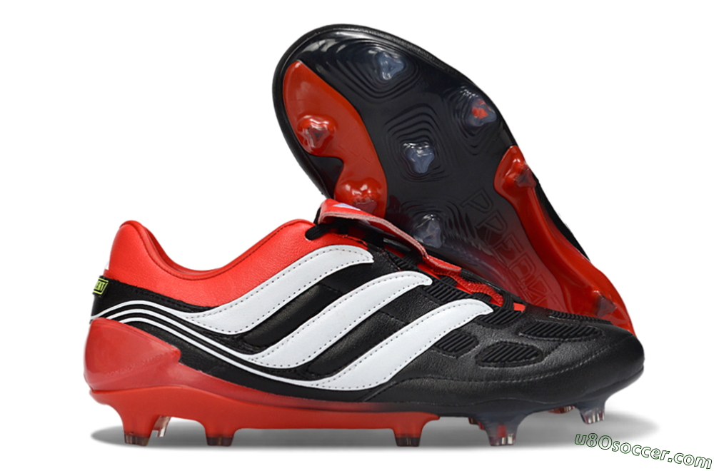 Adidas Predator Precision Elite Fold-Over Tongue FG Firm Ground Soccer Cleats - Black/Red Blaze/White Phantom 1