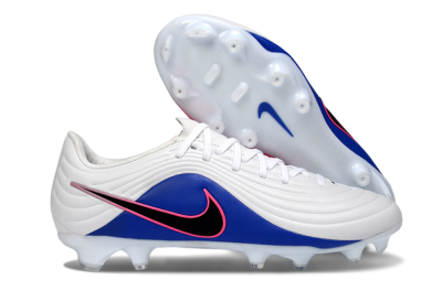 Nike Tiempo Legend 10 Elite FG Firm Ground Soccer Cleats - White/Electric Blue/Pink Flash