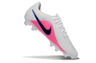 Nike Tiempo Legend 10 Elite FG Firm Ground Soccer Cleats - White/Electric Blue/Pink Flash