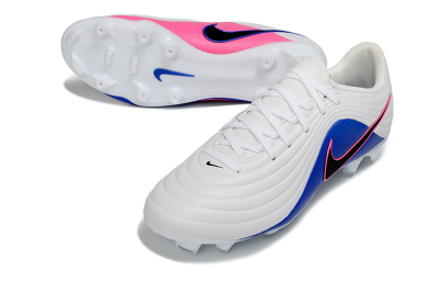 Nike Tiempo Legend 10 Elite FG Firm Ground Soccer Cleats - White/Electric Blue/Pink Flash