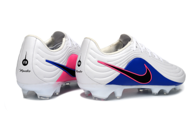 Nike Tiempo Legend 10 Elite FG Firm Ground Soccer Cleats - White/Electric Blue/Pink Flash