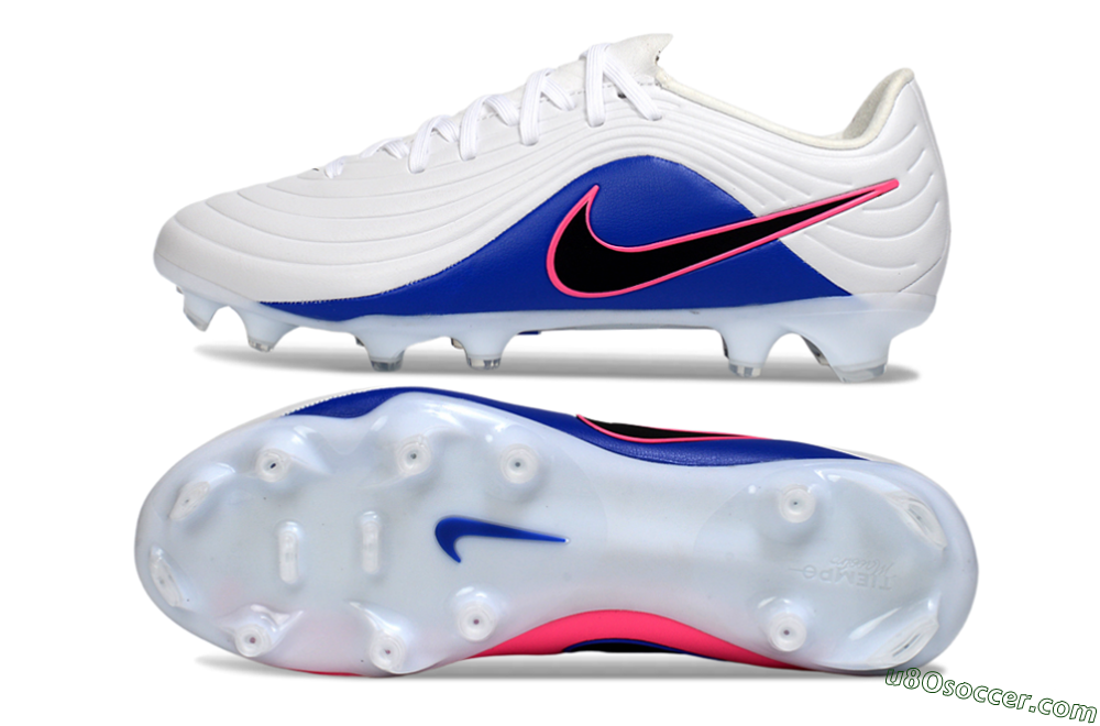 Nike Tiempo Legend 10 Elite FG Firm Ground Soccer Cleats - White/Electric Blue/Pink Flash 0