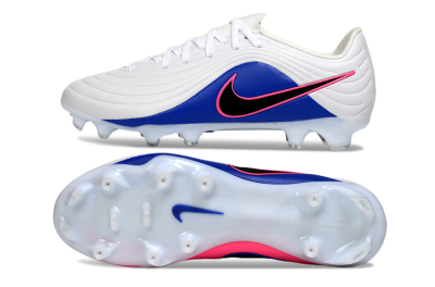 Nike Tiempo Legend 10 Elite FG Firm Ground Soccer Cleats - White/Electric Blue/Pink Flash