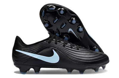 Nike Tiempo Legend 10 Elite FG Firm Ground Soccer Cleats - Black/Sky Blue/Shadow Grey