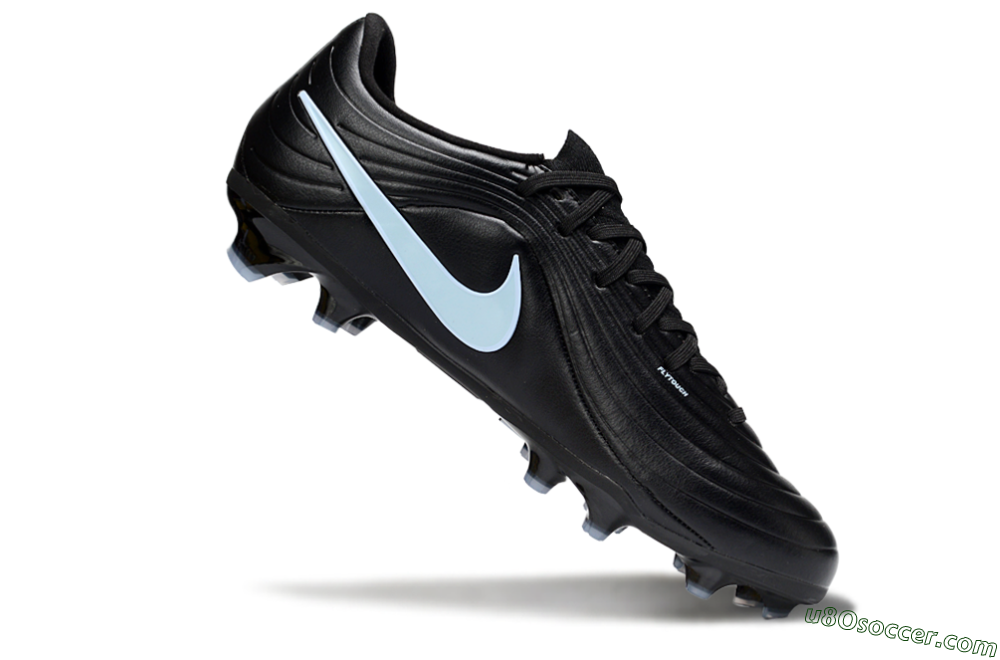 Nike Tiempo Legend 10 Elite FG Firm Ground Soccer Cleats - Black/Sky Blue/Shadow Grey 4