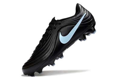 Nike Tiempo Legend 10 Elite FG Firm Ground Soccer Cleats - Black/Sky Blue/Shadow Grey
