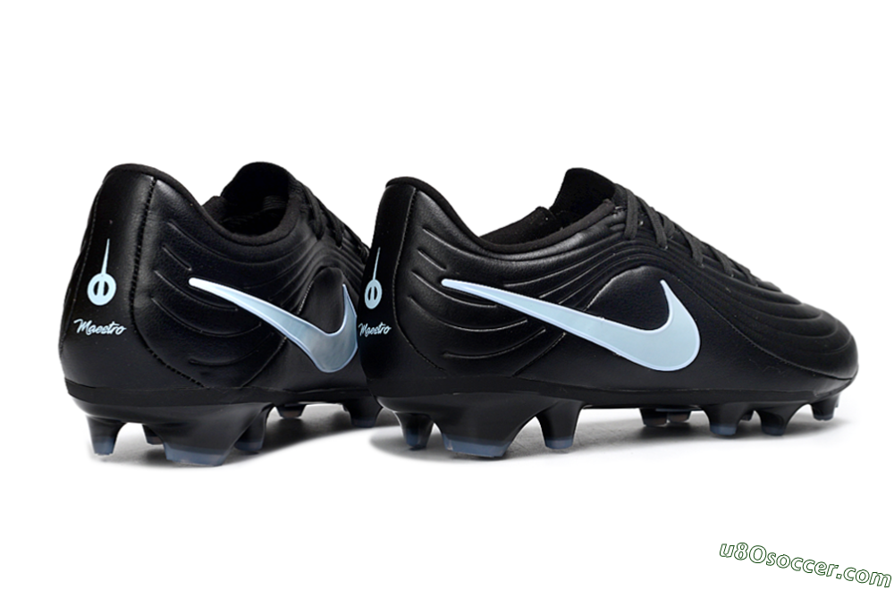 Nike Tiempo Legend 10 Elite FG Firm Ground Soccer Cleats - Black/Sky Blue/Shadow Grey 6