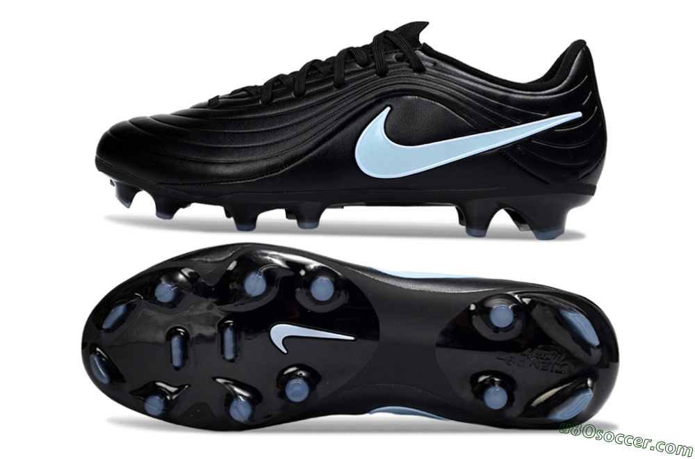 Nike Tiempo Legend 10 Elite FG Firm Ground Soccer Cleats - Black/Sky Blue/Shadow Grey 0
