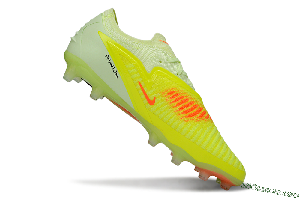 Nike Phantom 6 Low Elite AG Artificial Grass Soccer Cleats - Yellow/Fluorescent Yellow/Neon Pink 4