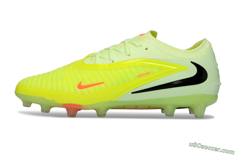 Nike Phantom 6 Low Elite AG Artificial Grass Soccer Cleats - Yellow/Fluorescent Yellow/Neon Pink 2