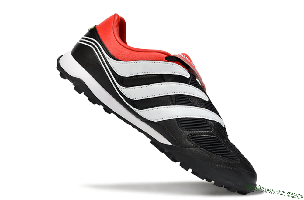 Adidas Predator 26 Elite Fold-Over Tongue TF Artificial Turf Soccer Shoes - Black/Vibrant Red/Soft White 4