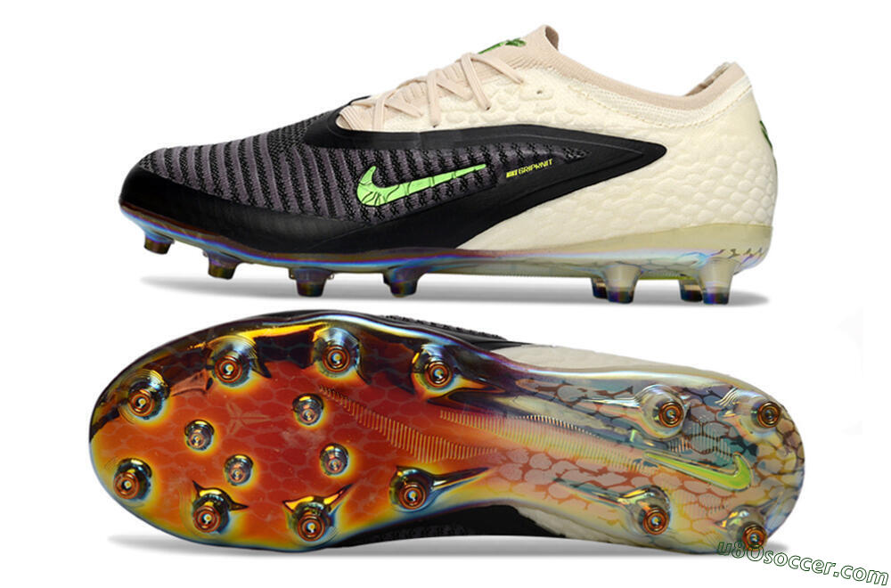 Nike Phantom 6 Low Elite AG Artificial Grass Soccer Cleats - Black/Electric Green/Crimson White 0