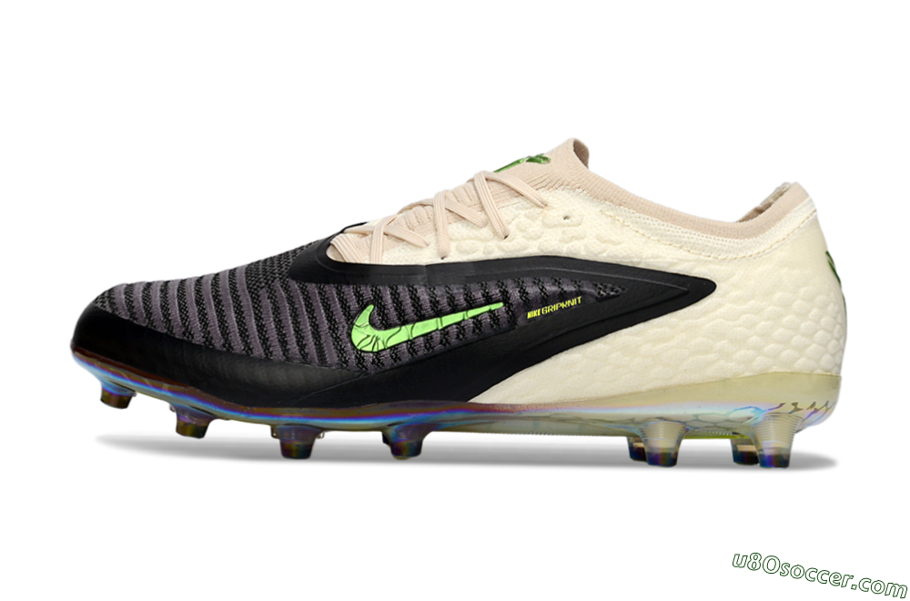 Nike Phantom 6 Low Elite AG Artificial Grass Soccer Cleats - Black/Electric Green/Crimson White 2