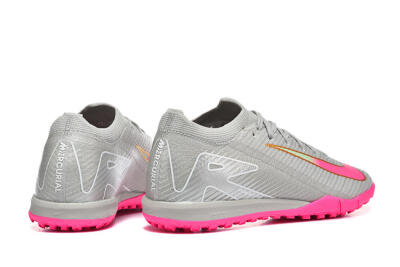 Nike Air Zoom Mercurial Vapor 16 Elite TF Artificial Turf Soccer Shoes - Gray/Vibrant Pink/Metallic Gold